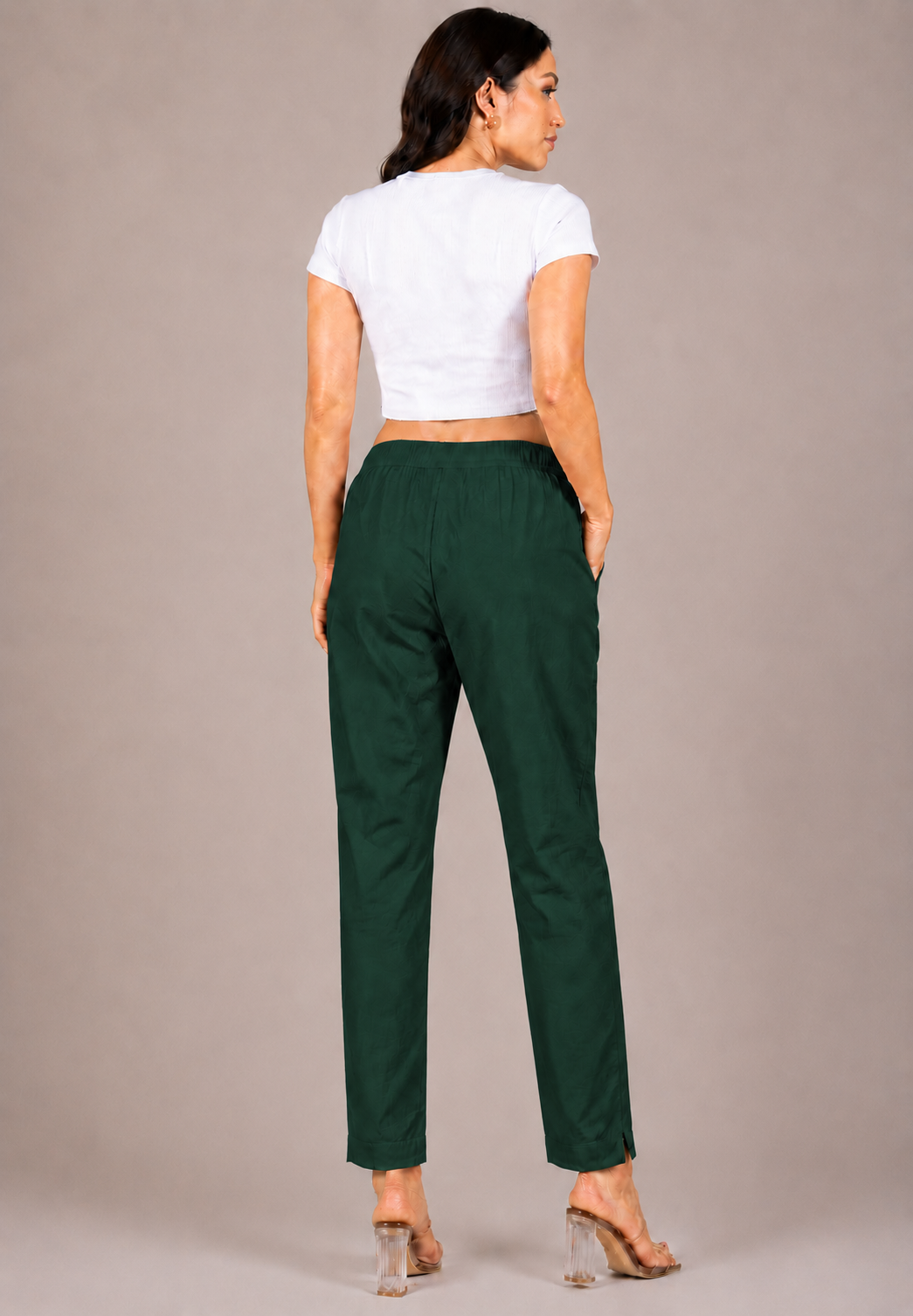 Bottle Green Straight Kurta Pant