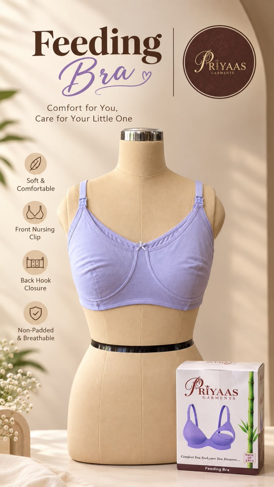 Pack of 3 Maternity Feeding Bra