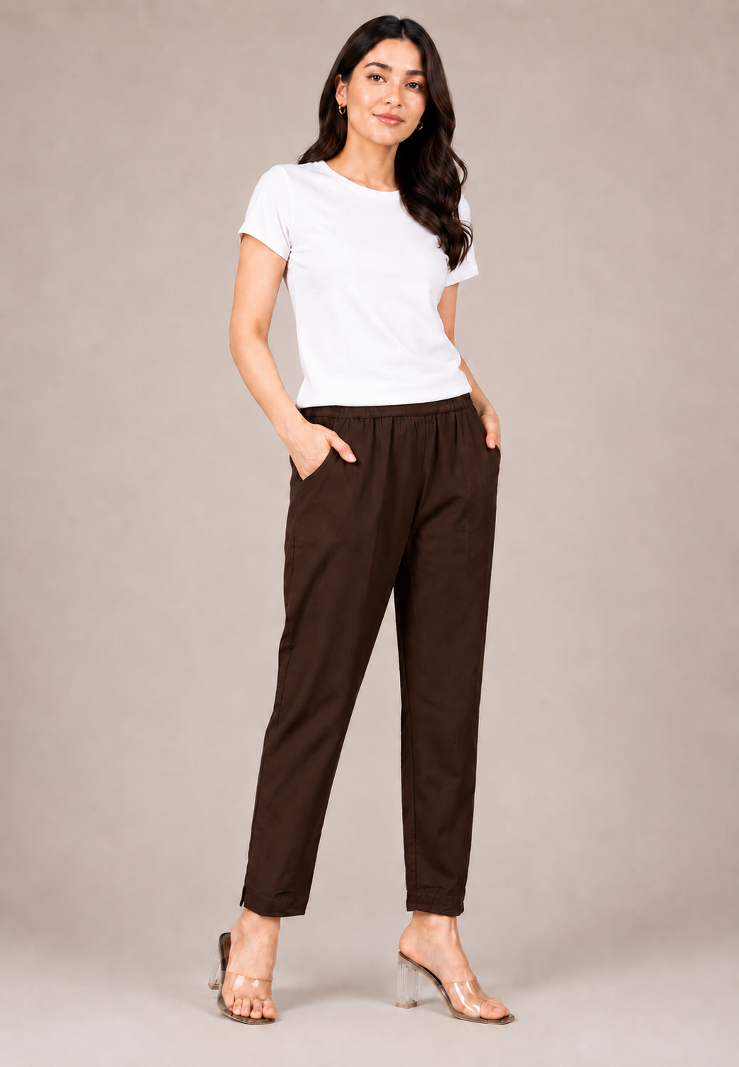 Brown Straight Kurta Pant