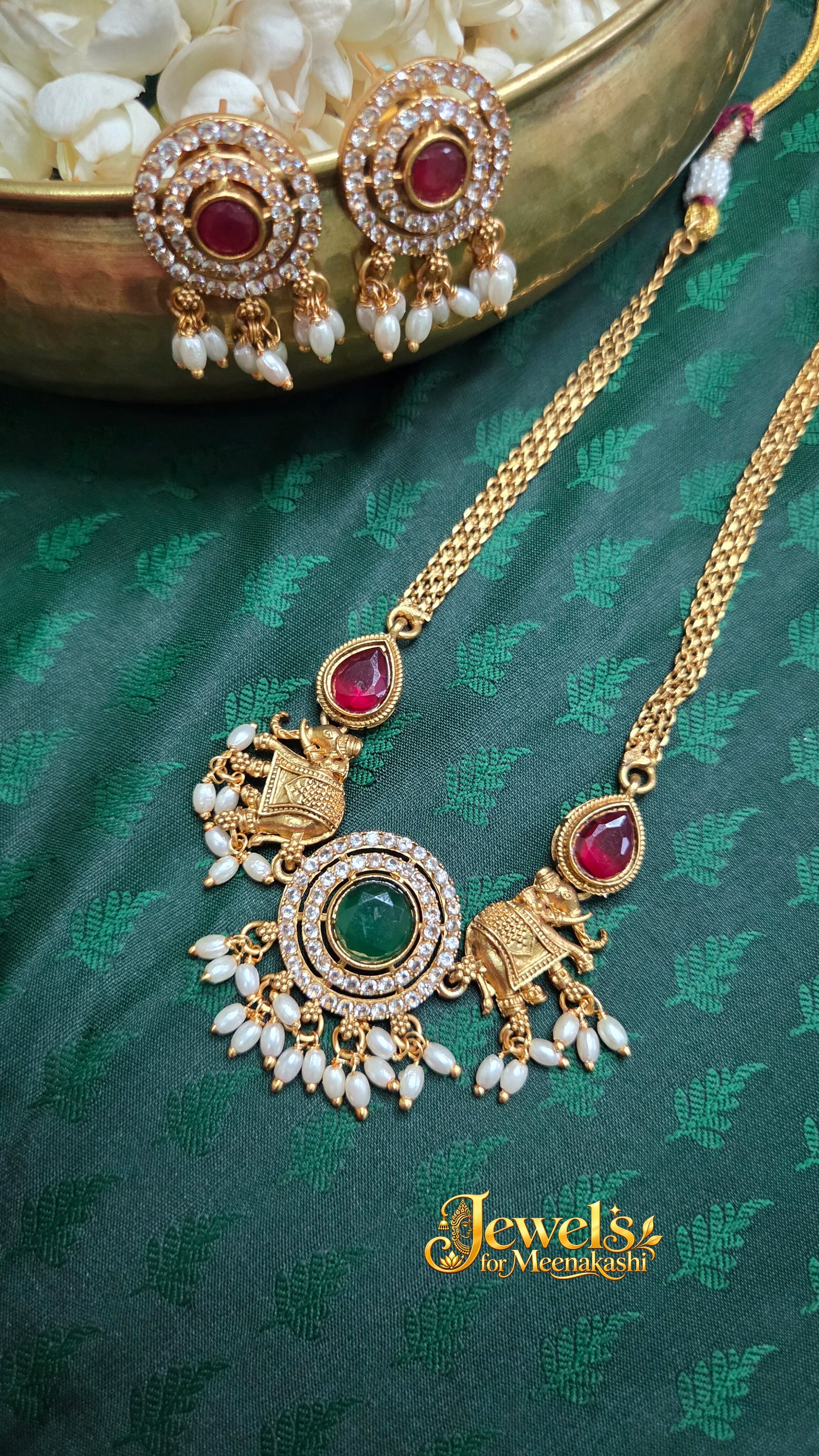 Diamond Replica Choker Set with Earring DC 17