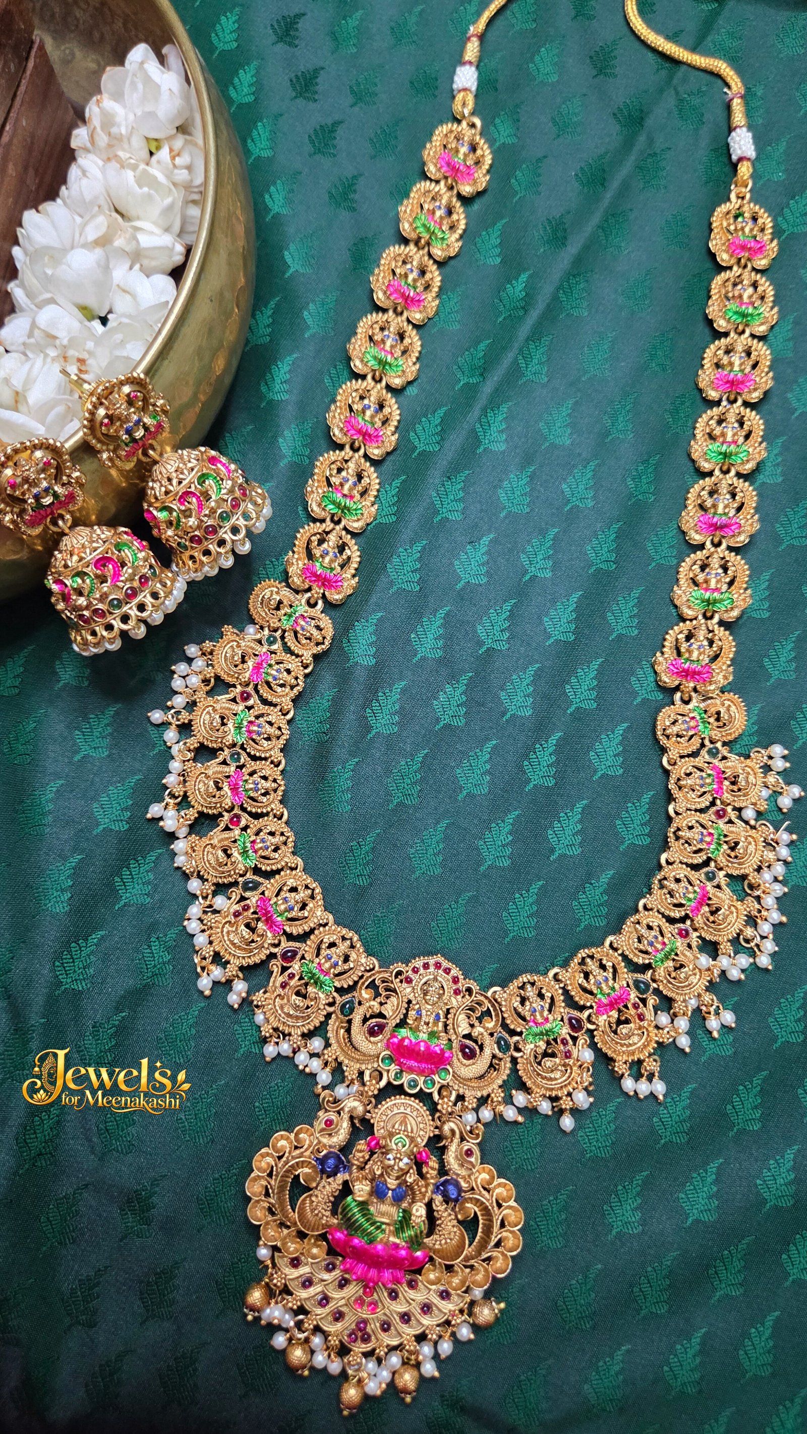 Royal Meenakari Grand Haram & Jhumka Set DC02
