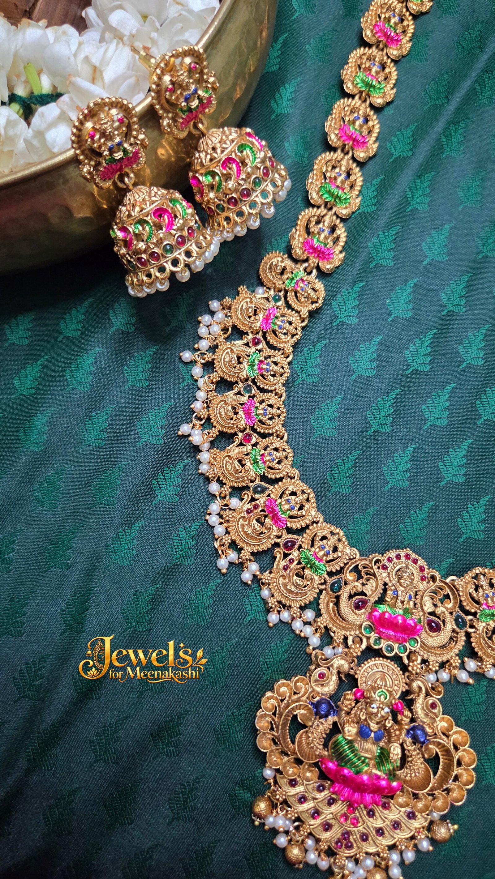 Royal Meenakari Grand Haram & Jhumka Set DC02