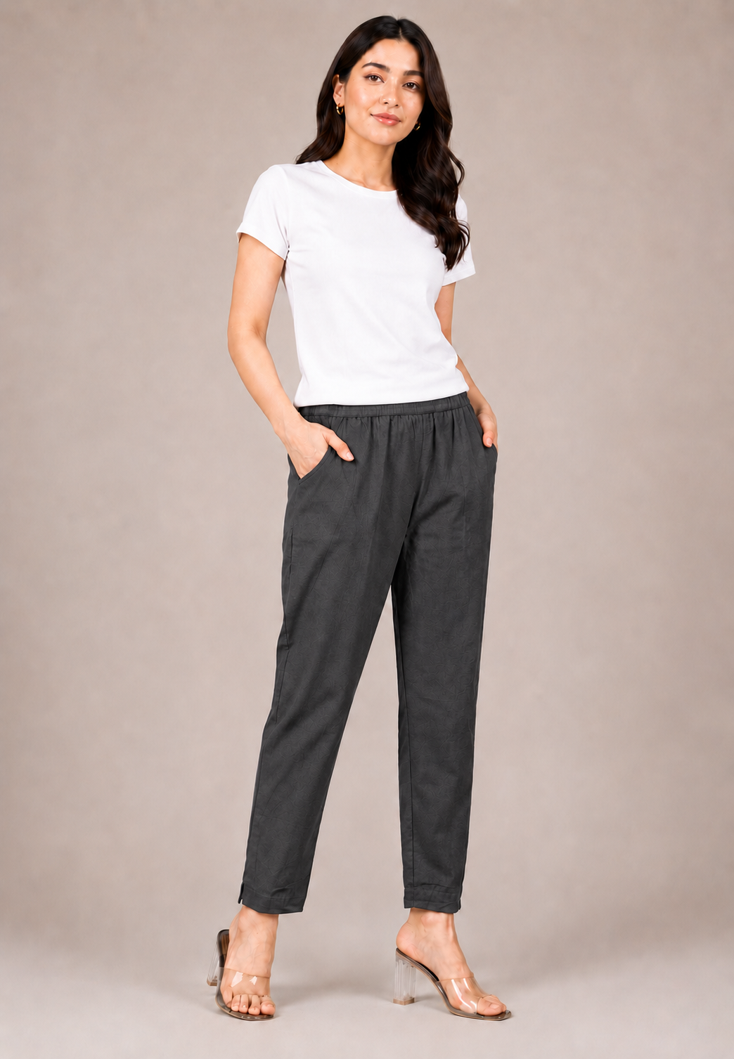 Grey Straight Kurta Pant