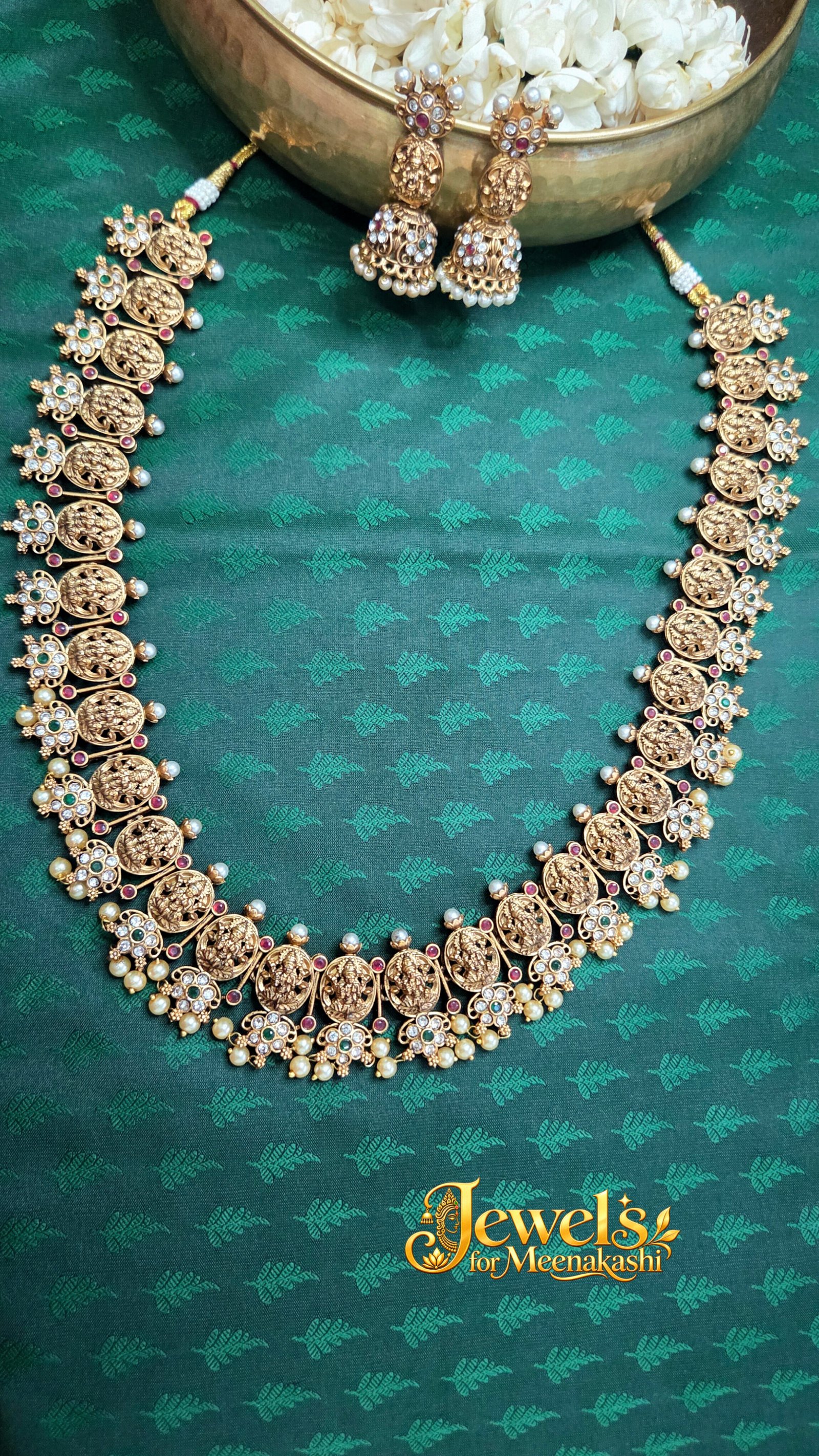 Heritage Divine Pearl & Stone Haram & Jhumkas DC05