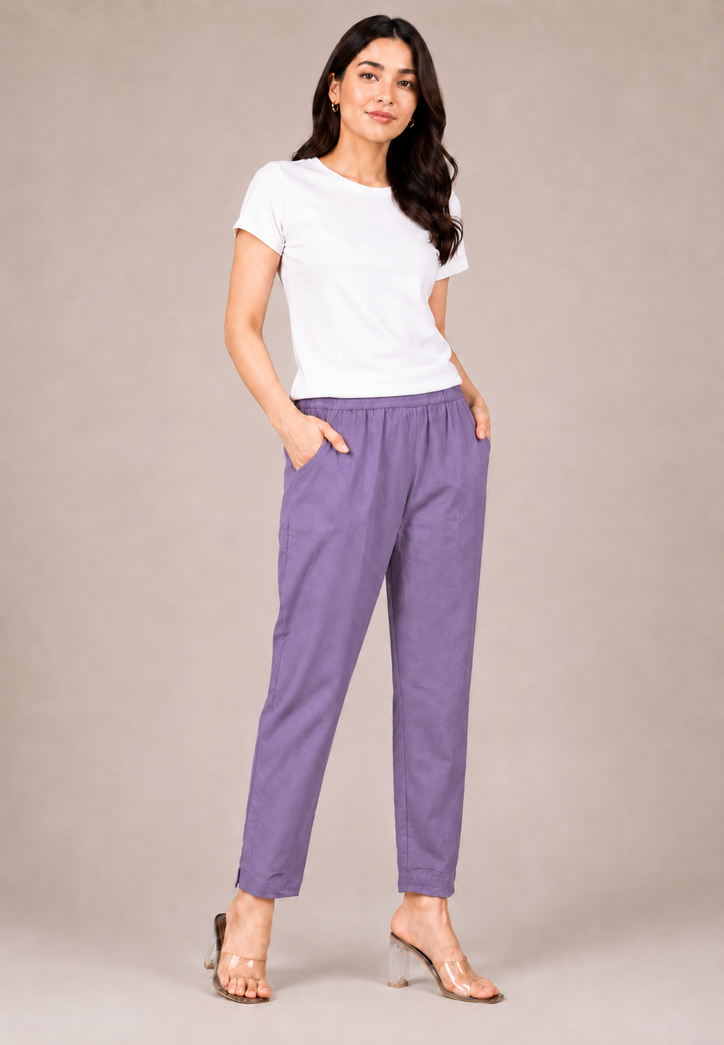 Lavender Straight Kurta Pant