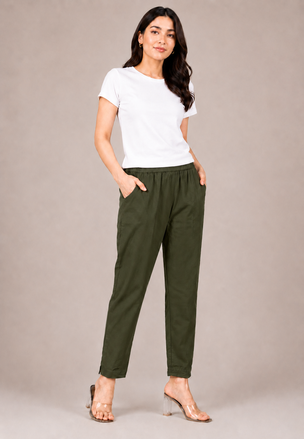 Olive Green Straight Kurta Pant