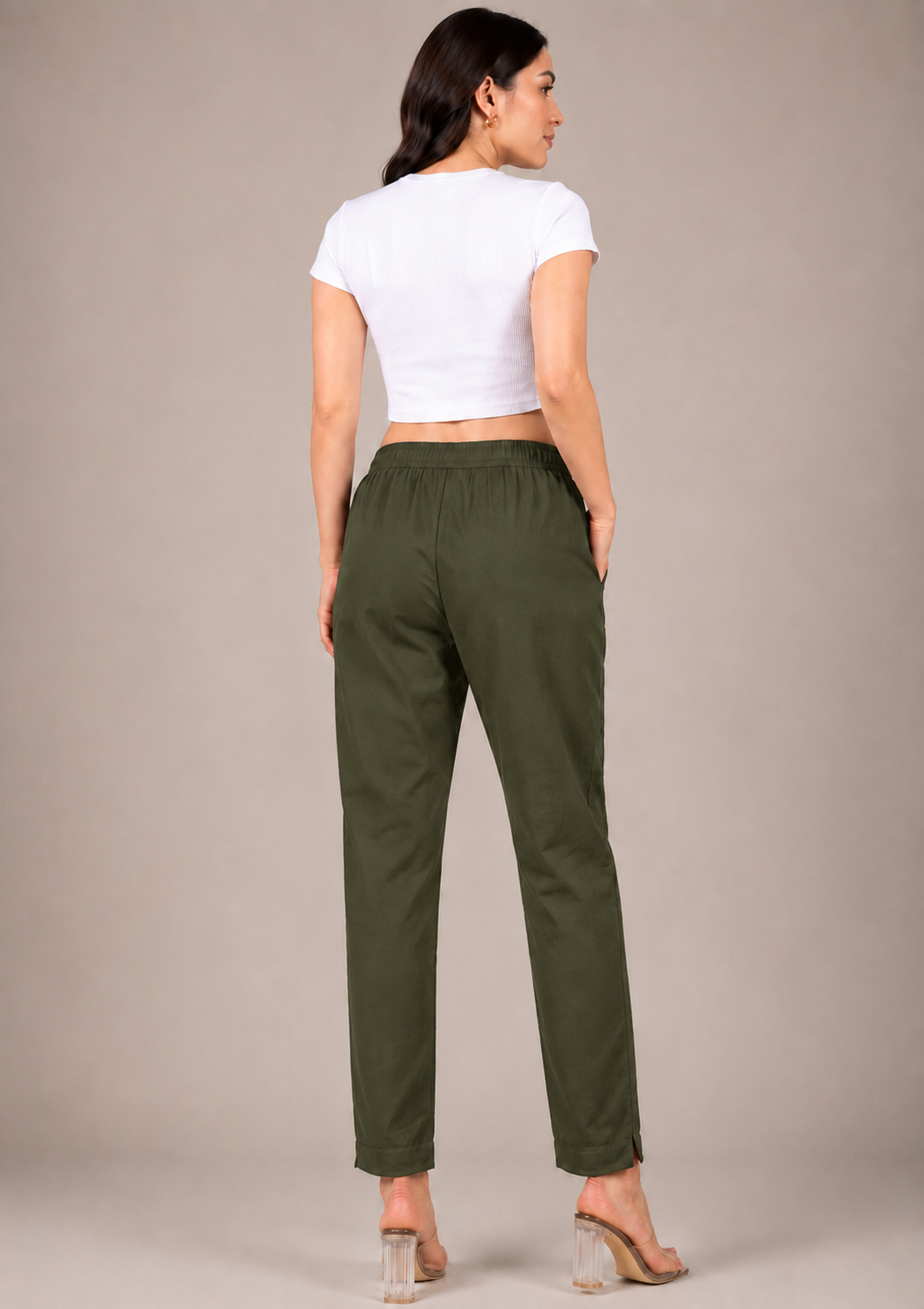 Olive Green Straight Kurta Pant