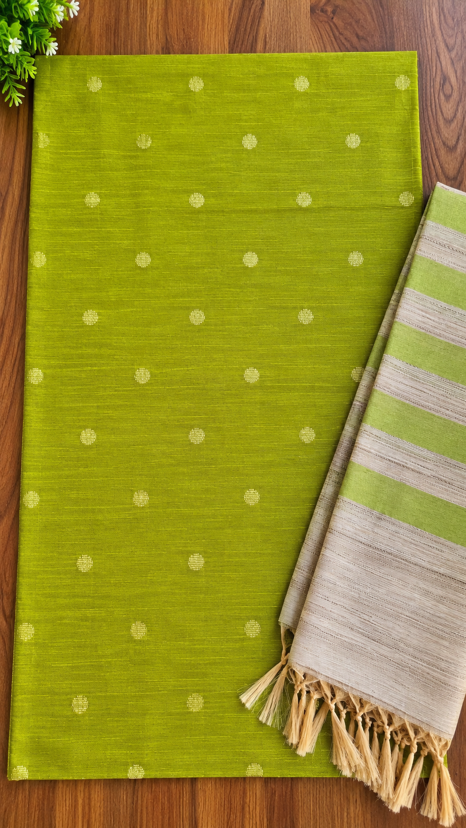Olive Green unstitched 2 Piece Set