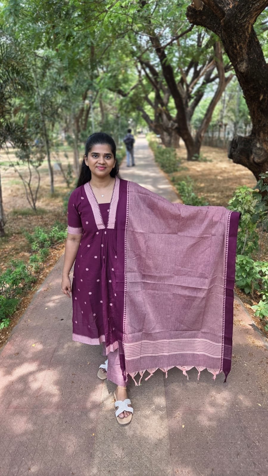 Plum Handloom 3-Piece Set