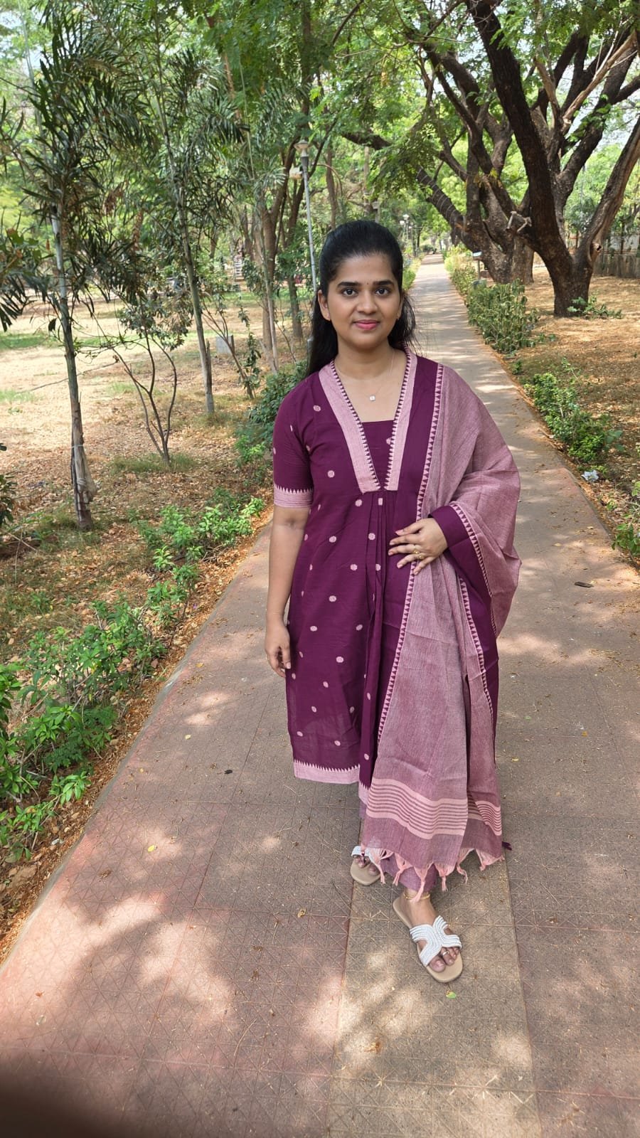 Plum Handloom 3-Piece Set