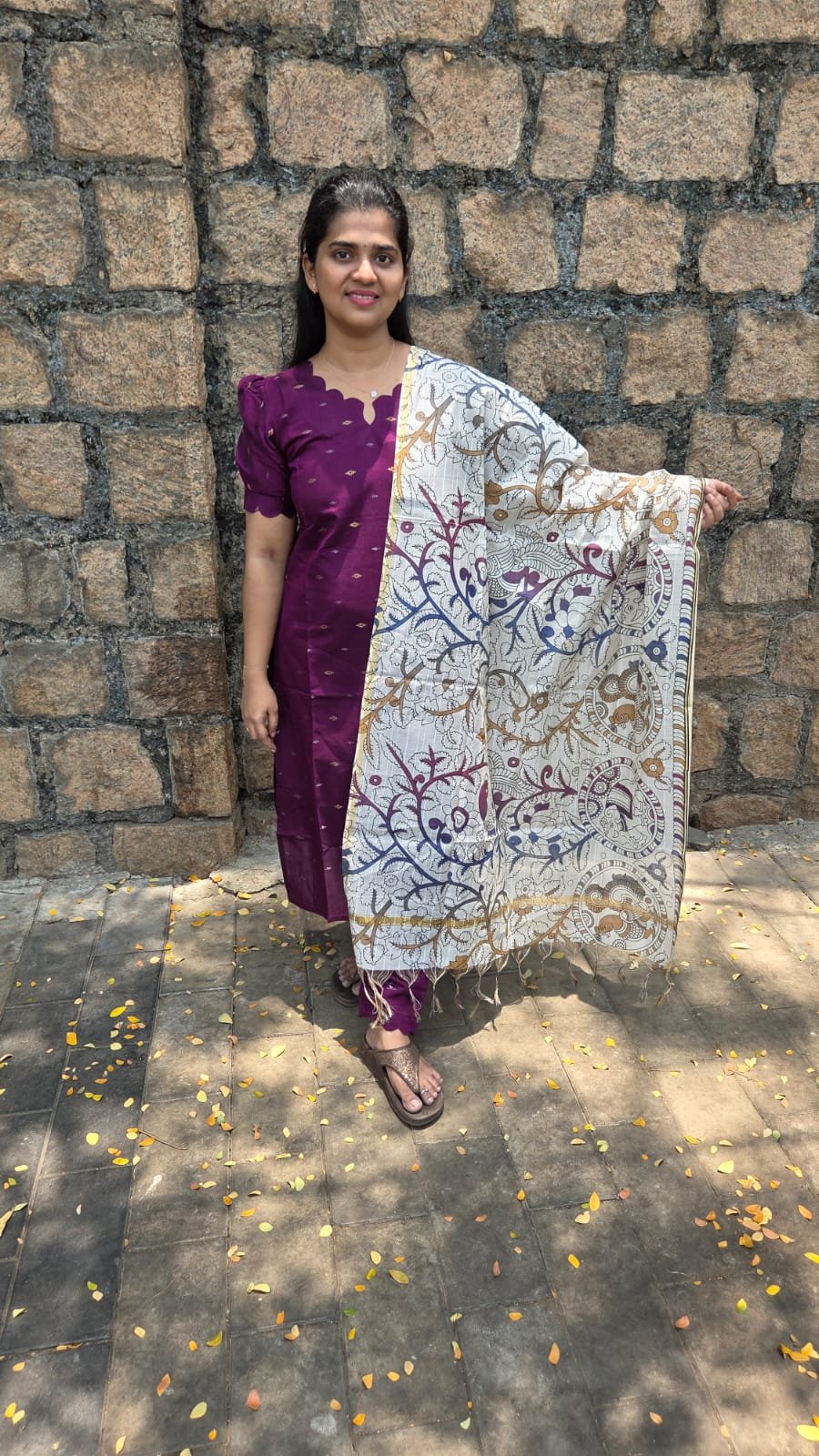 Purple Kalamkari