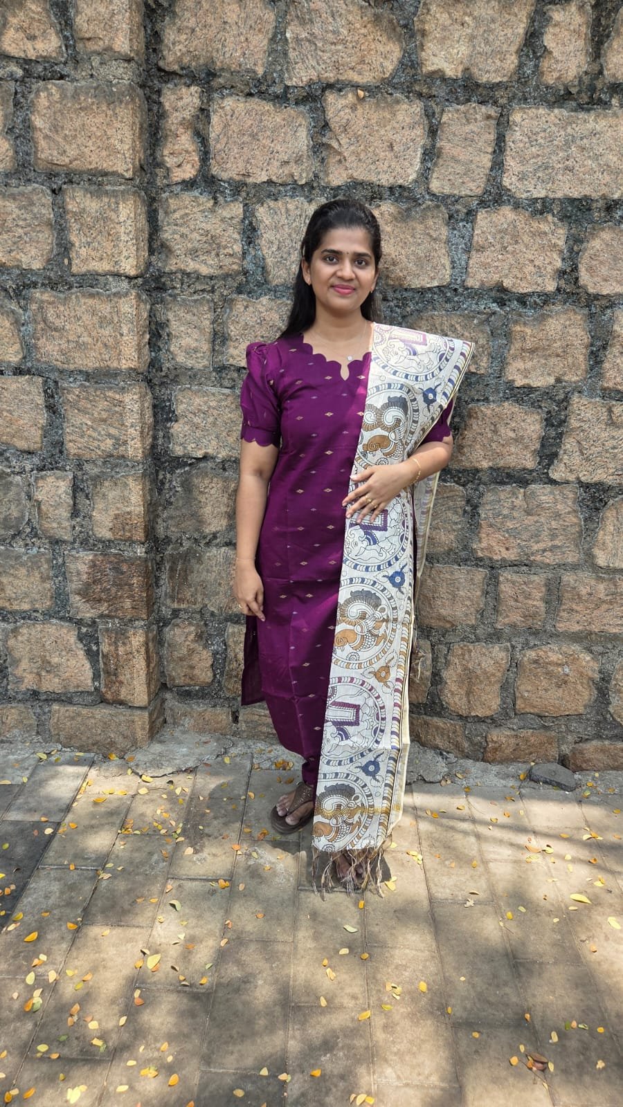Purple Kalamkari