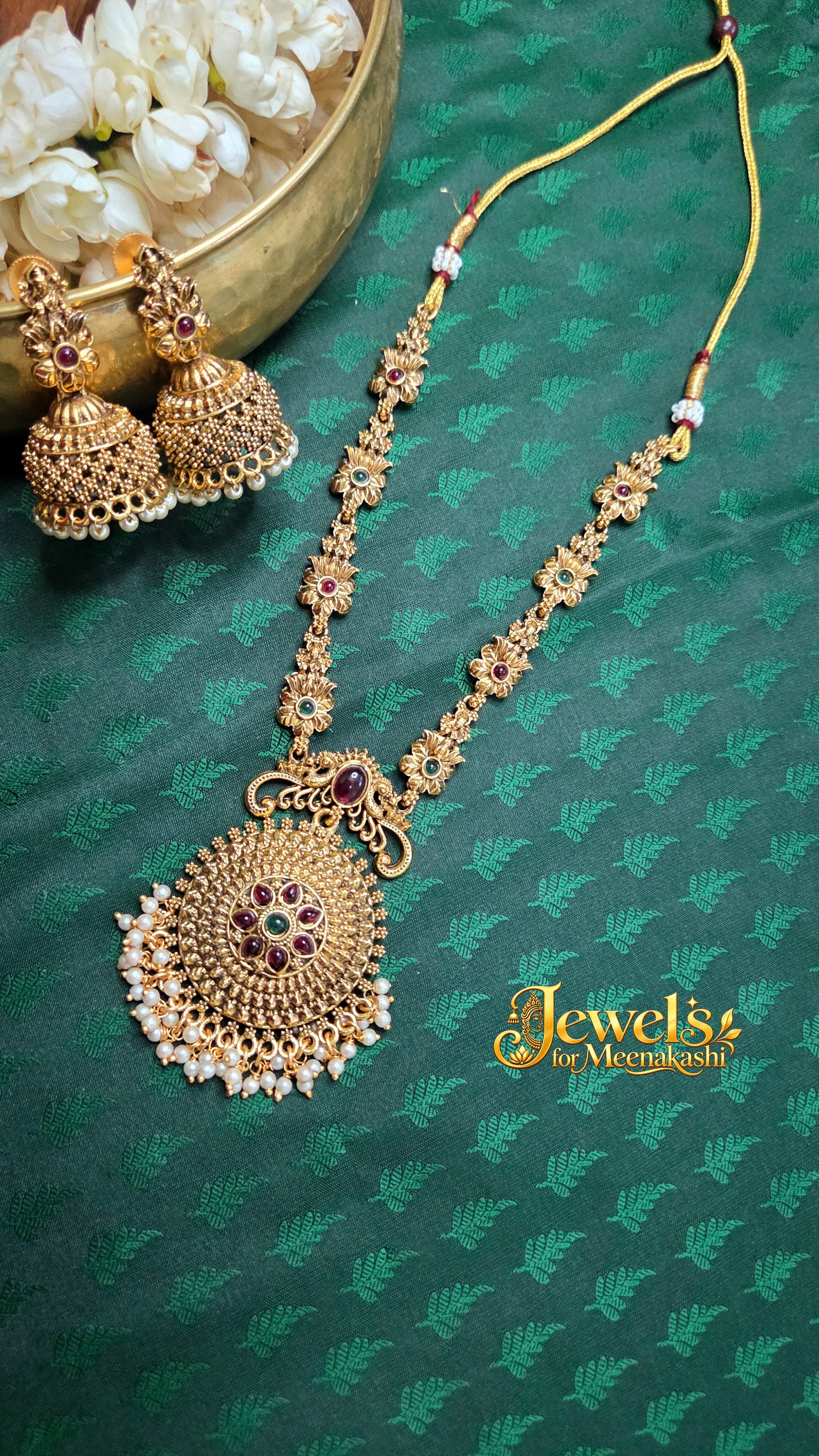 Rani Inspired Necklace Set with Jhumkas DC 15