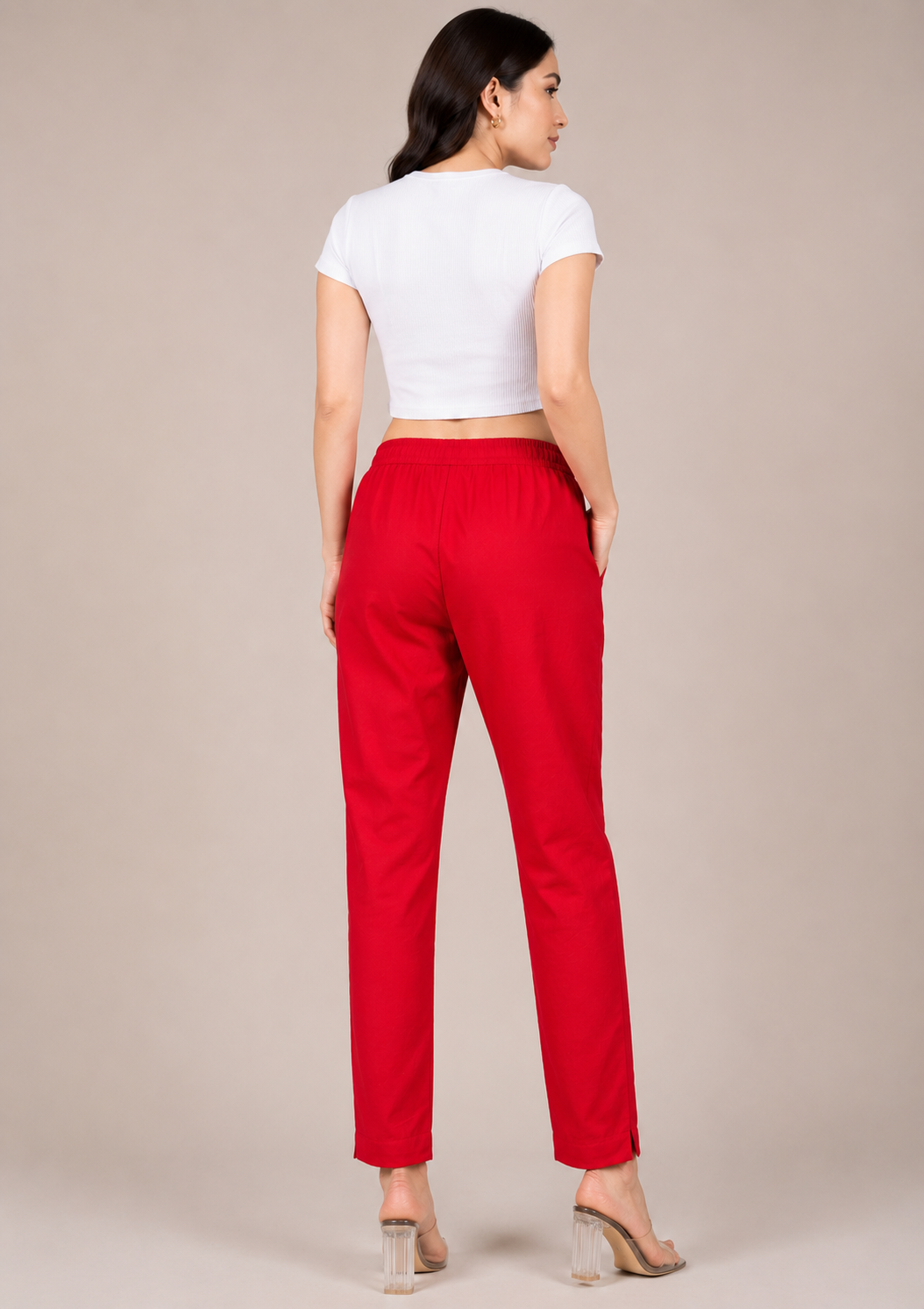 Red Straight Kurta Pant