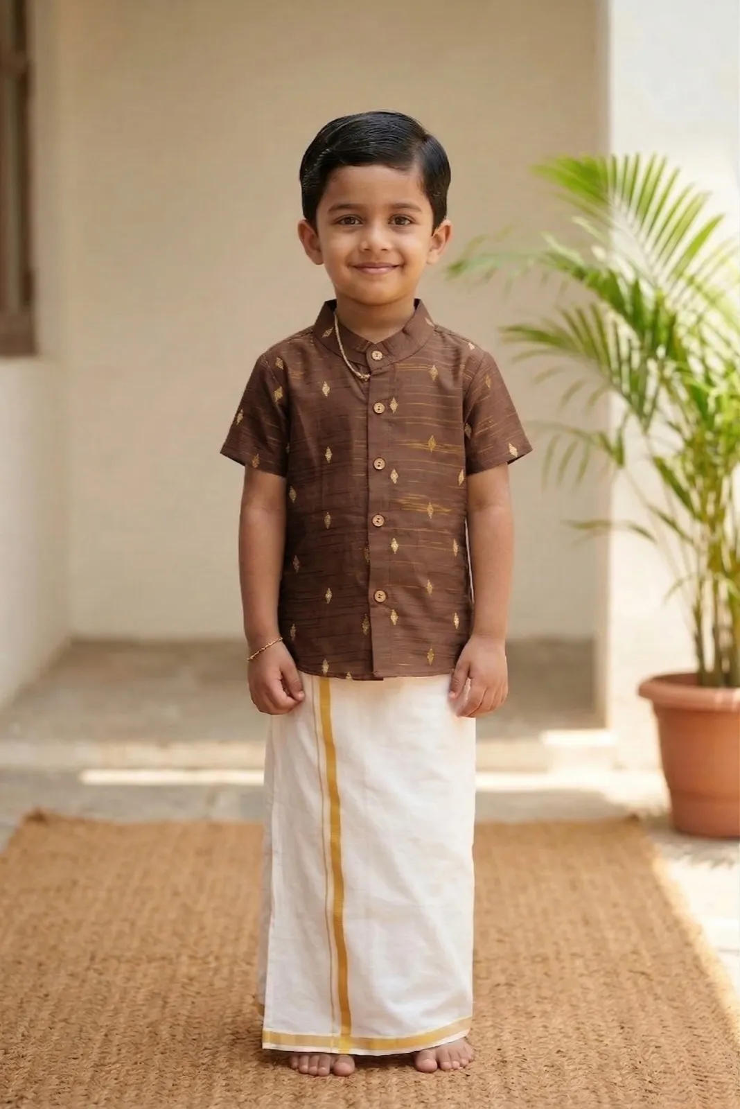 Coffee Brown Shirt for Boy Baby