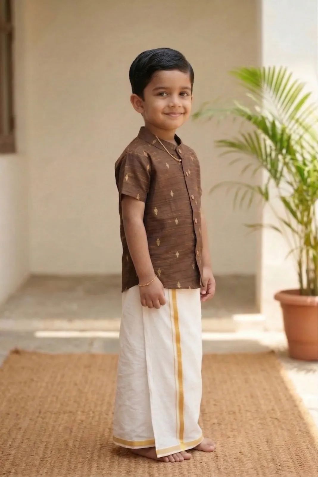 Coffee Brown Shirt for Boy Baby