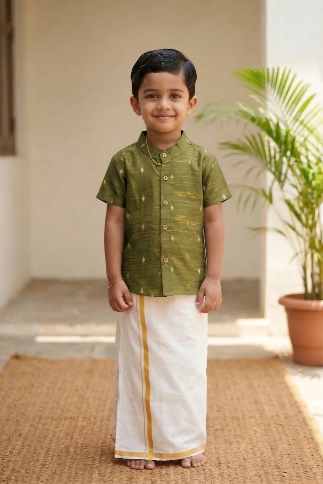 Olive Green Shirt for Boy Baby