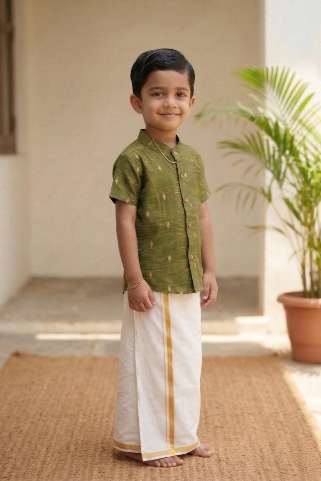 Olive Green shirt for Boy Baby