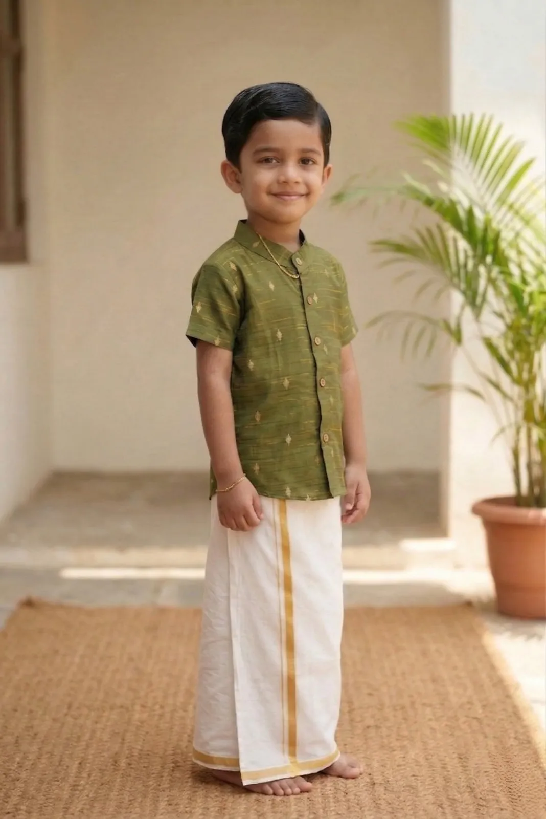 Olive Green Shirt for Boy Baby