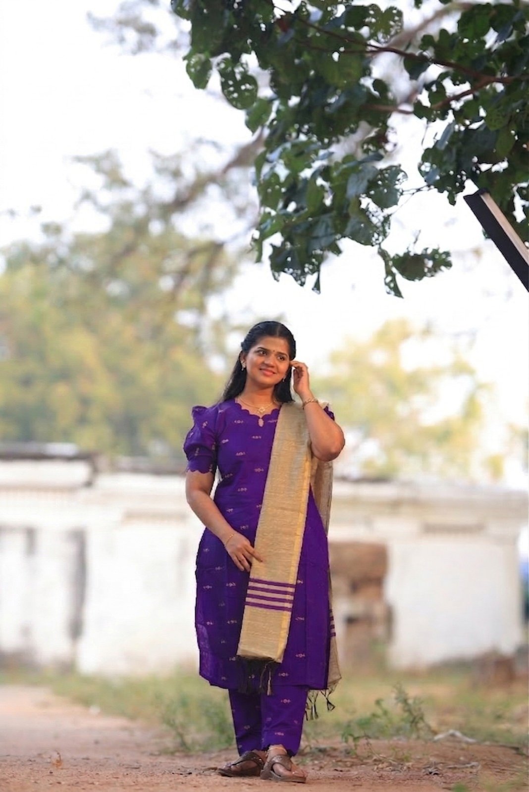 Purple kurta set