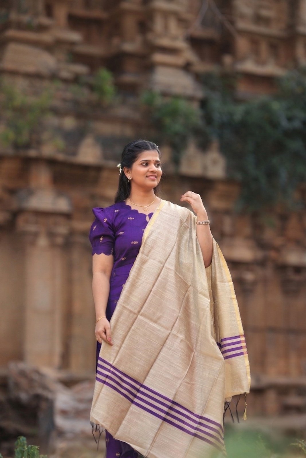 Purple kurta set