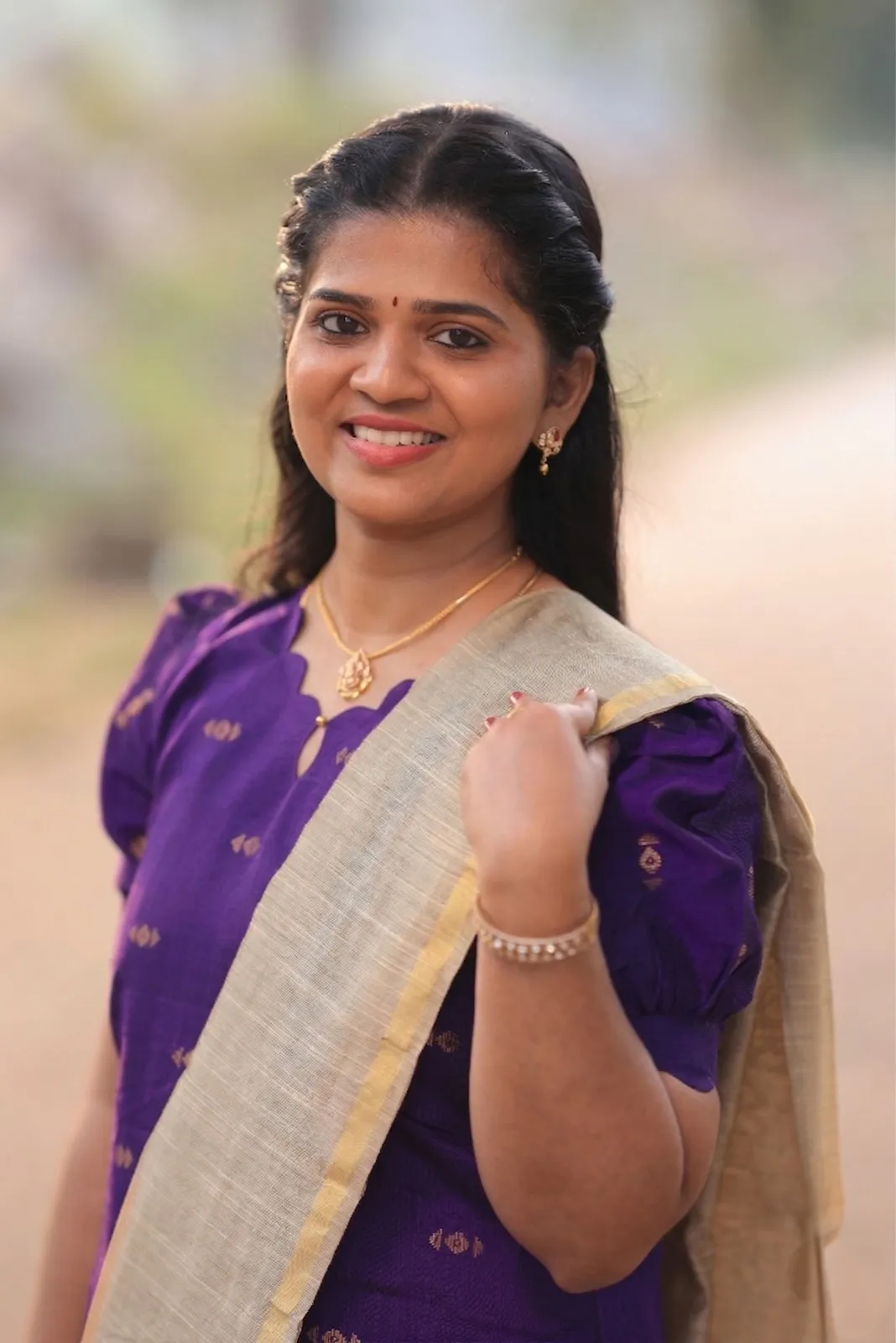 Purple kurta set