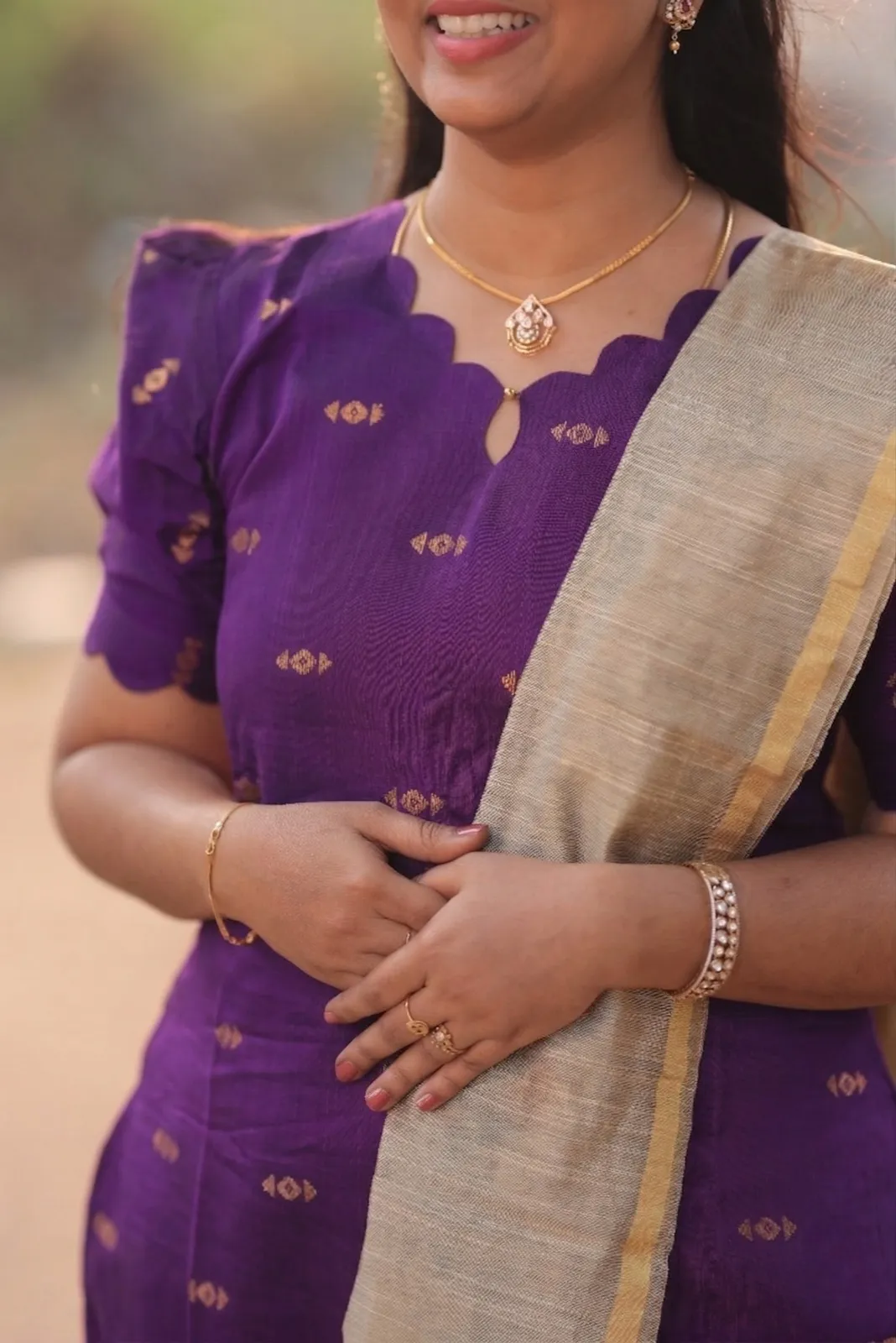 Purple kurta set