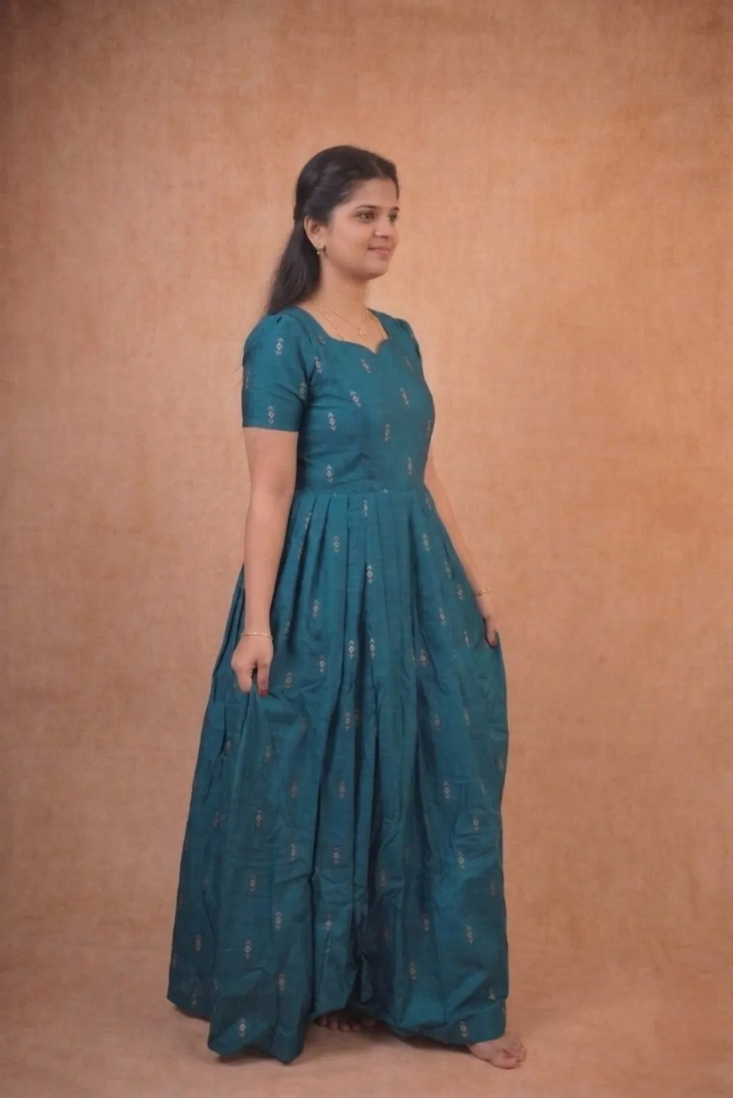Teal Blue Frock
