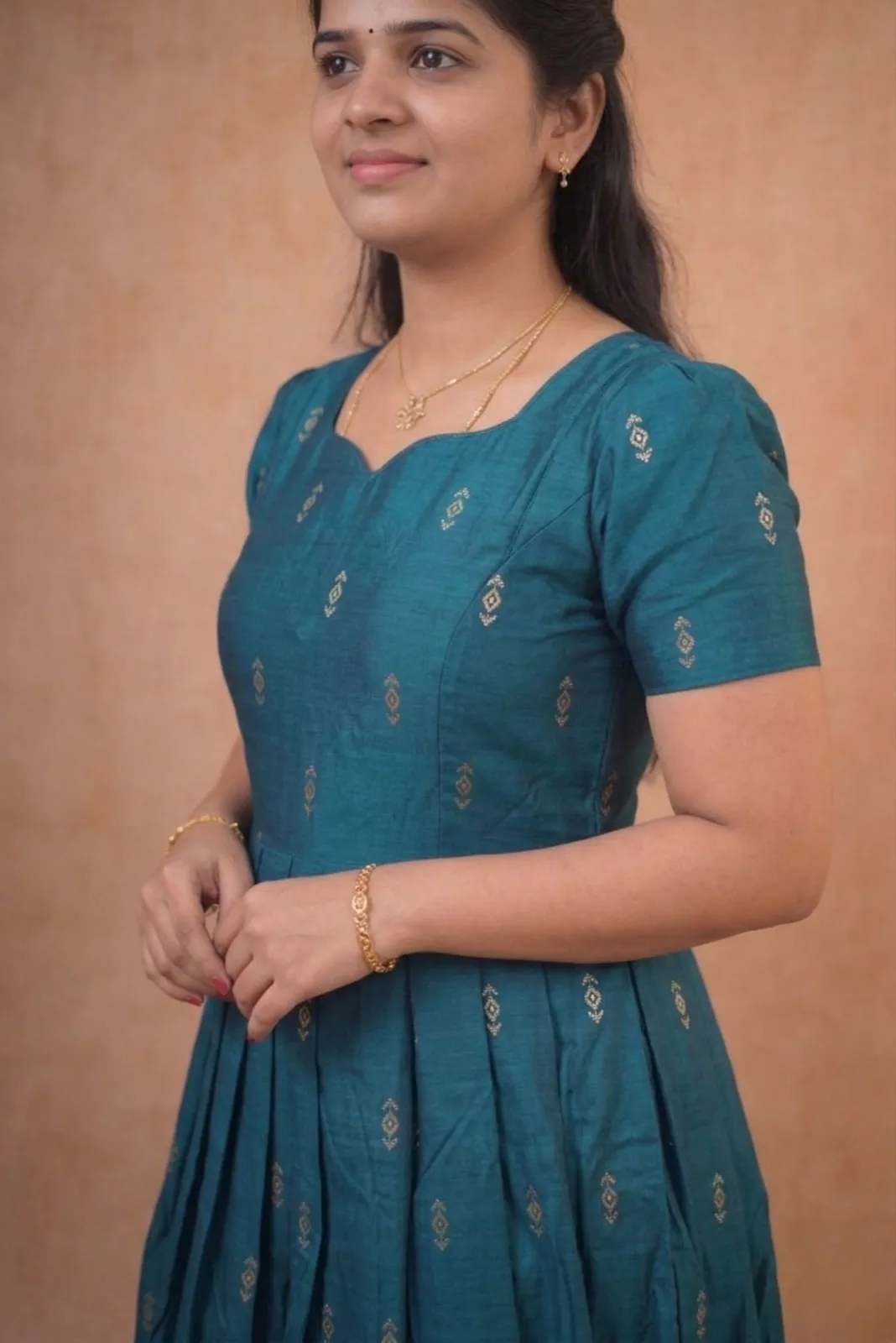 Teal Blue Frock