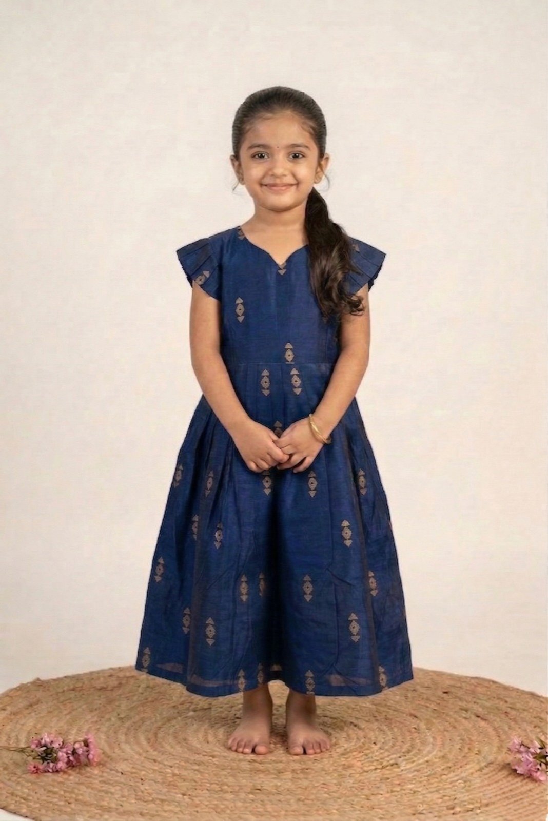 Navy Blue baby frock
