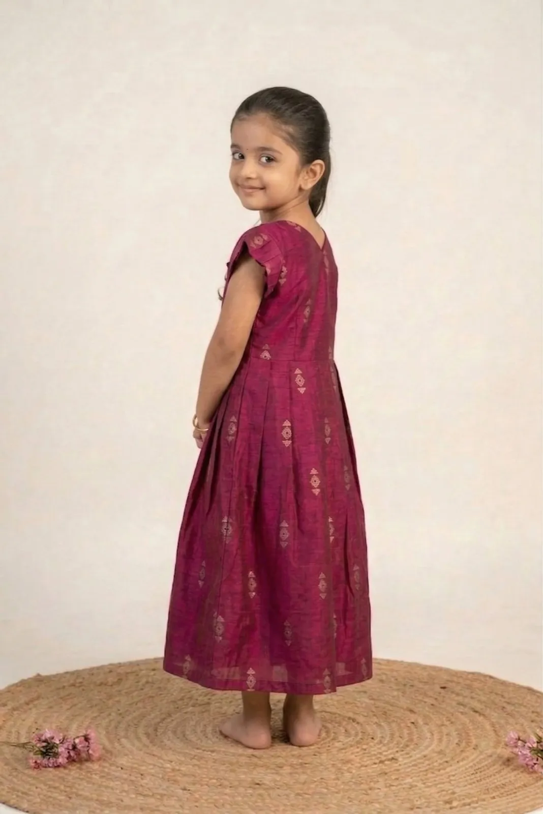 Wine Baby Frock