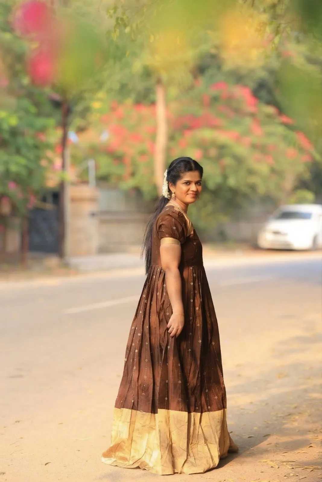 Coffee Brown color maxi