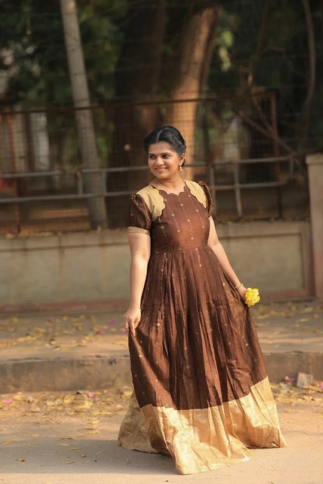 Coffee Brown color maxi