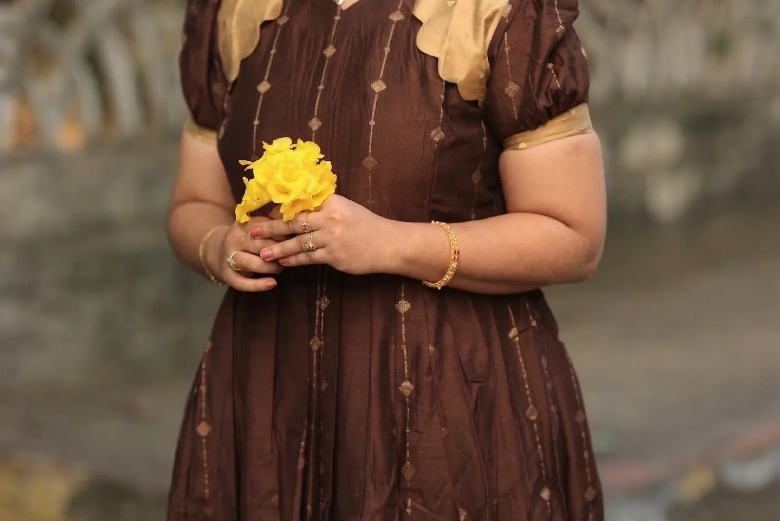 Coffee Brown color maxi