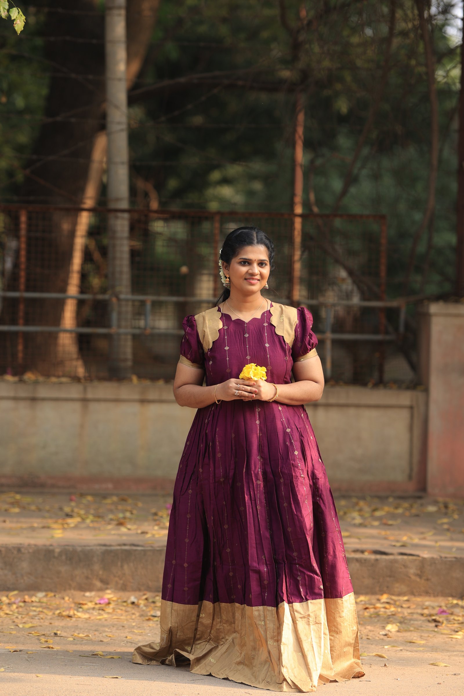 Purple color maxi