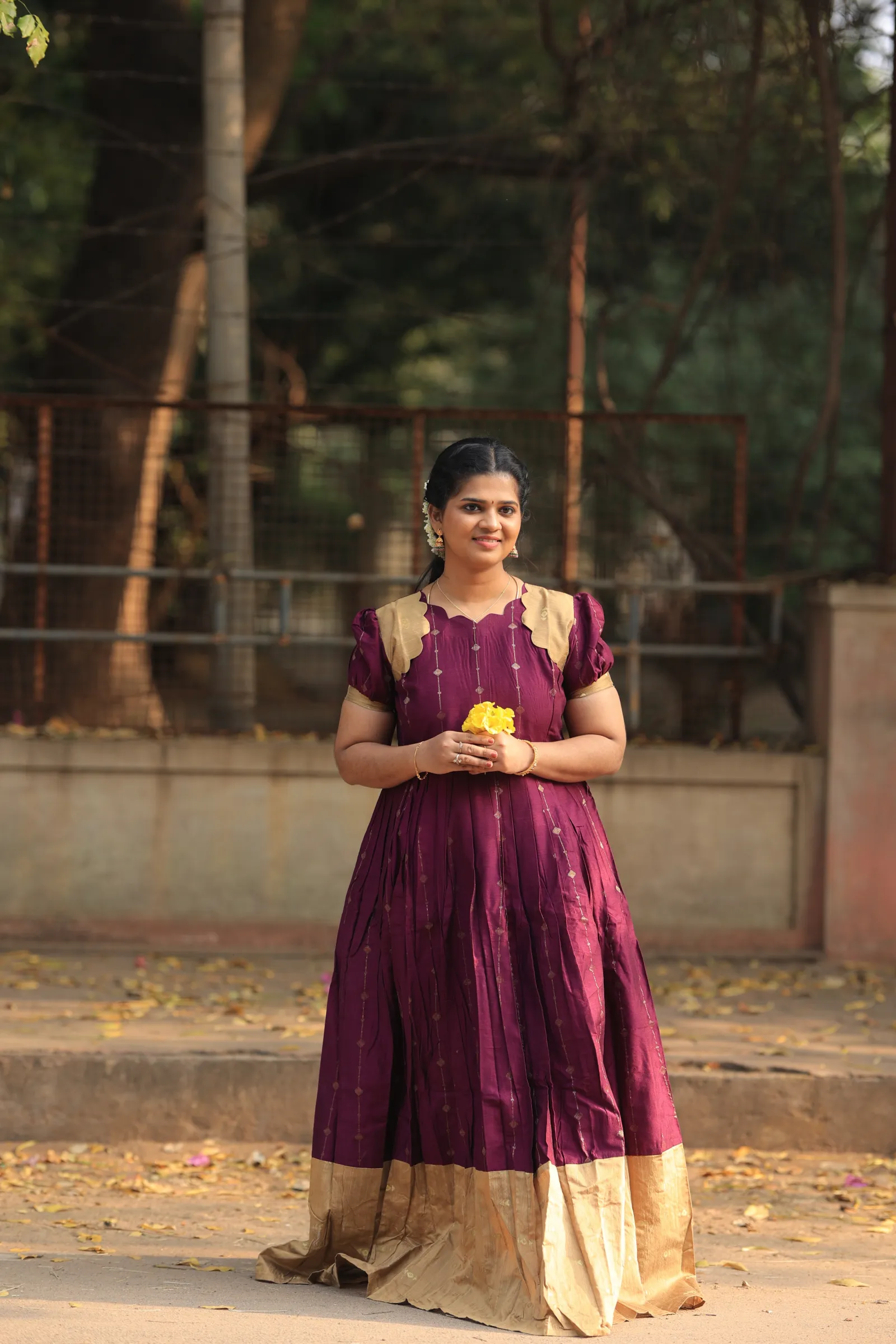 Purple color maxi