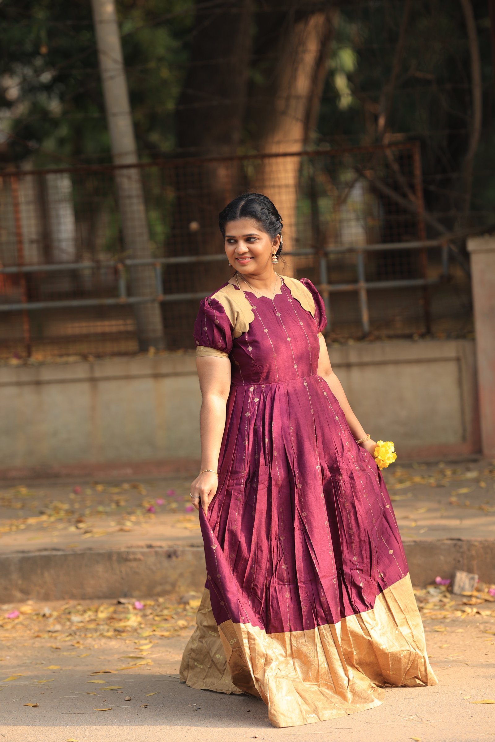 Purple color maxi