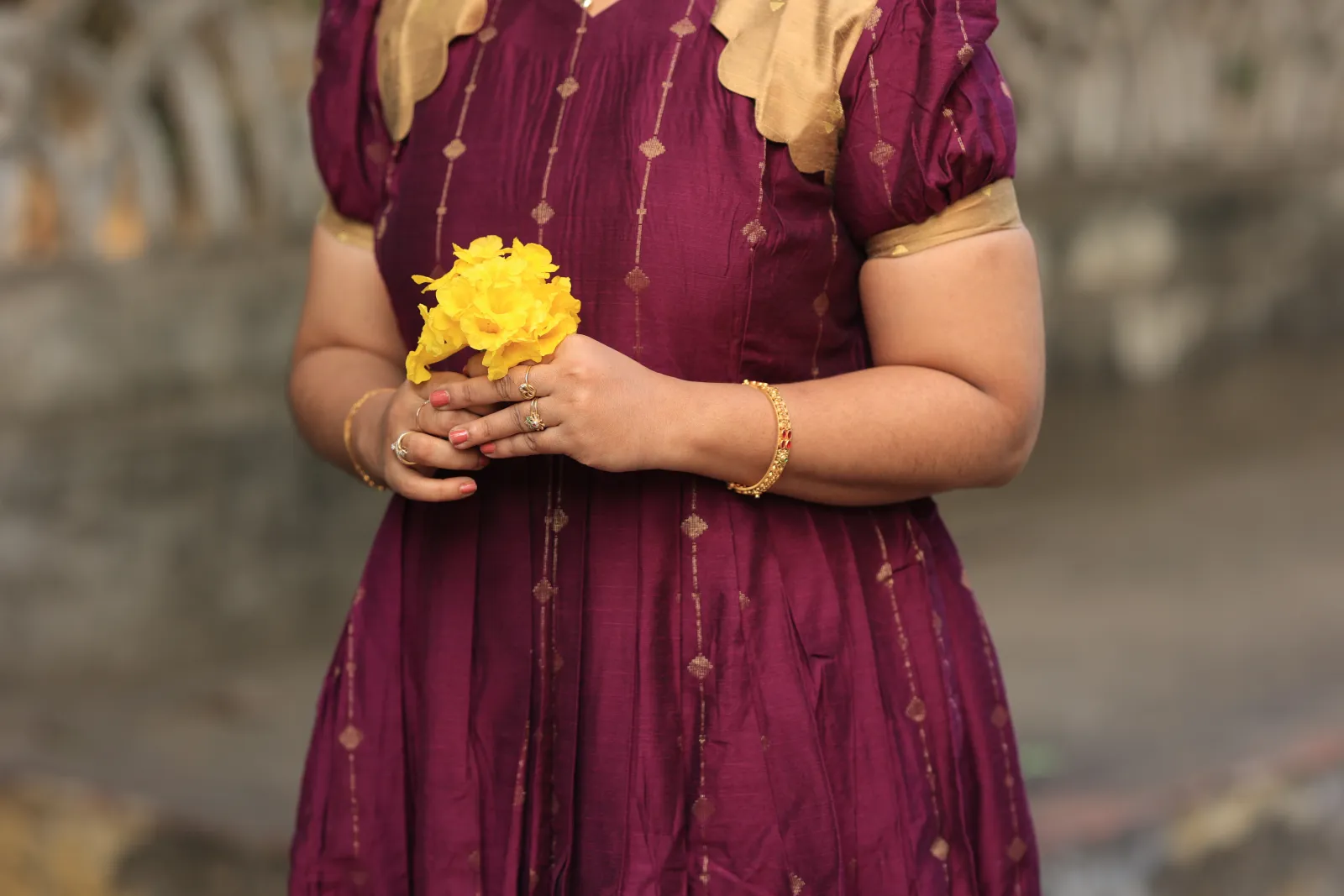 Purple color maxi