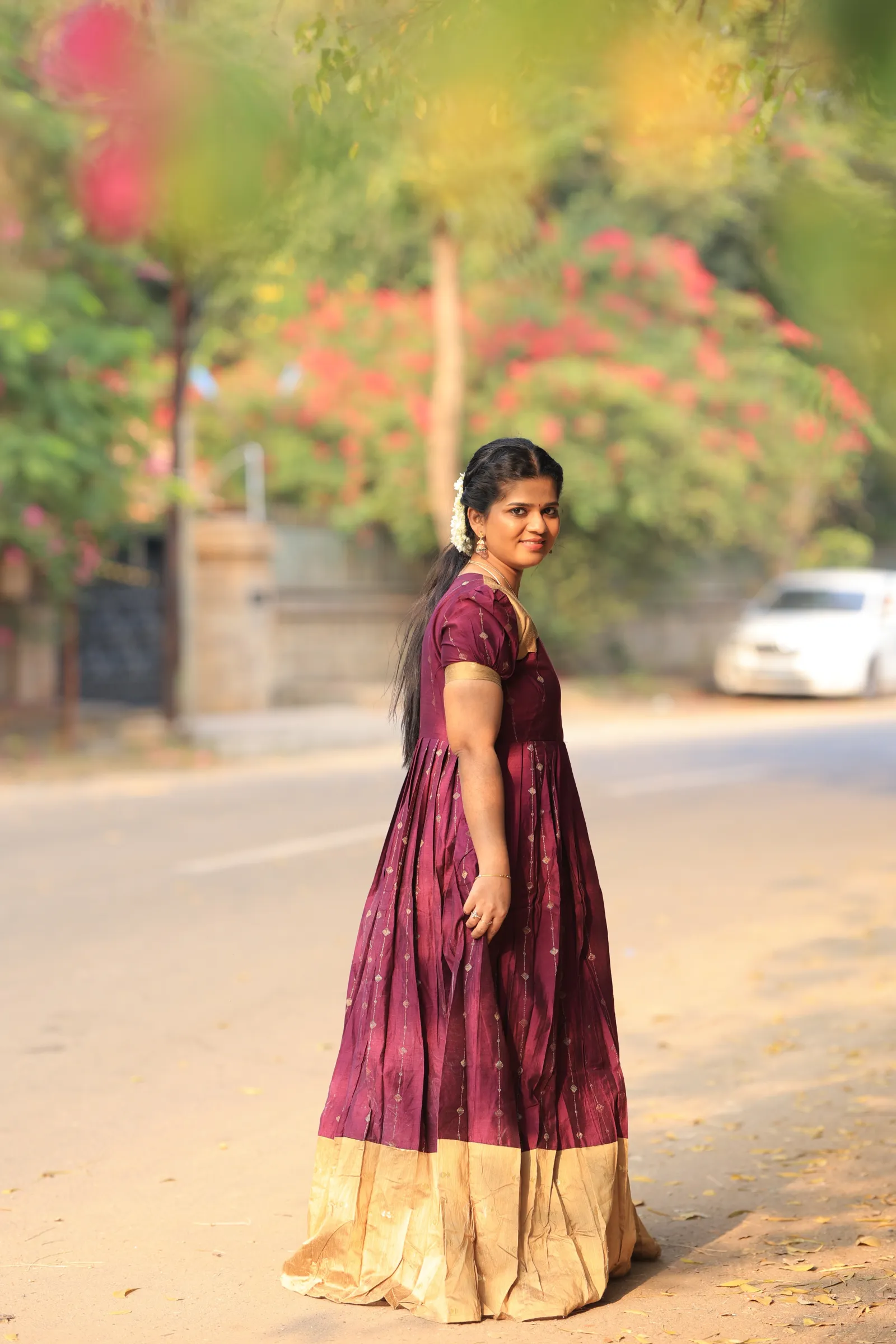 Purple color maxi
