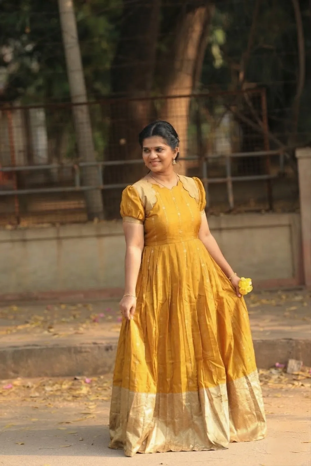 Yellow color maxi
