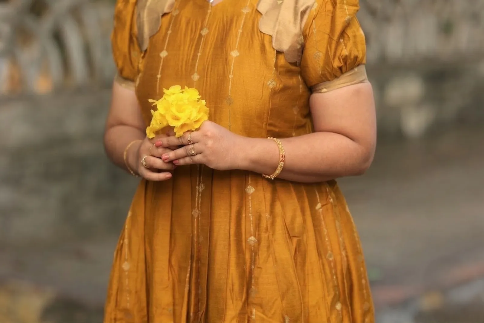 Yellow color maxi