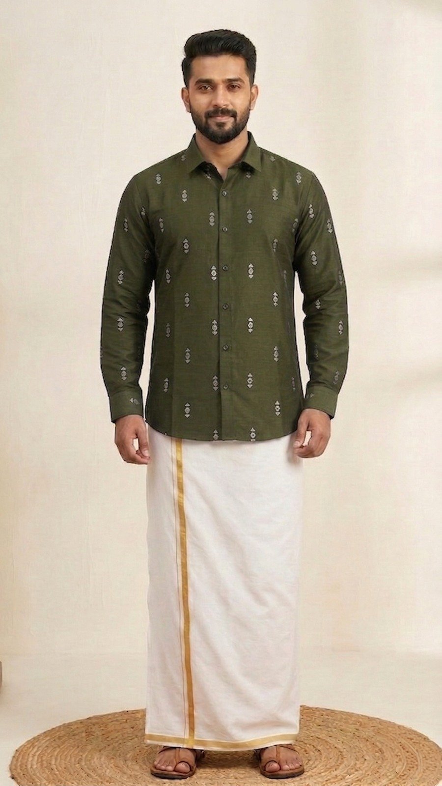 Olive Green Shirt for Mens