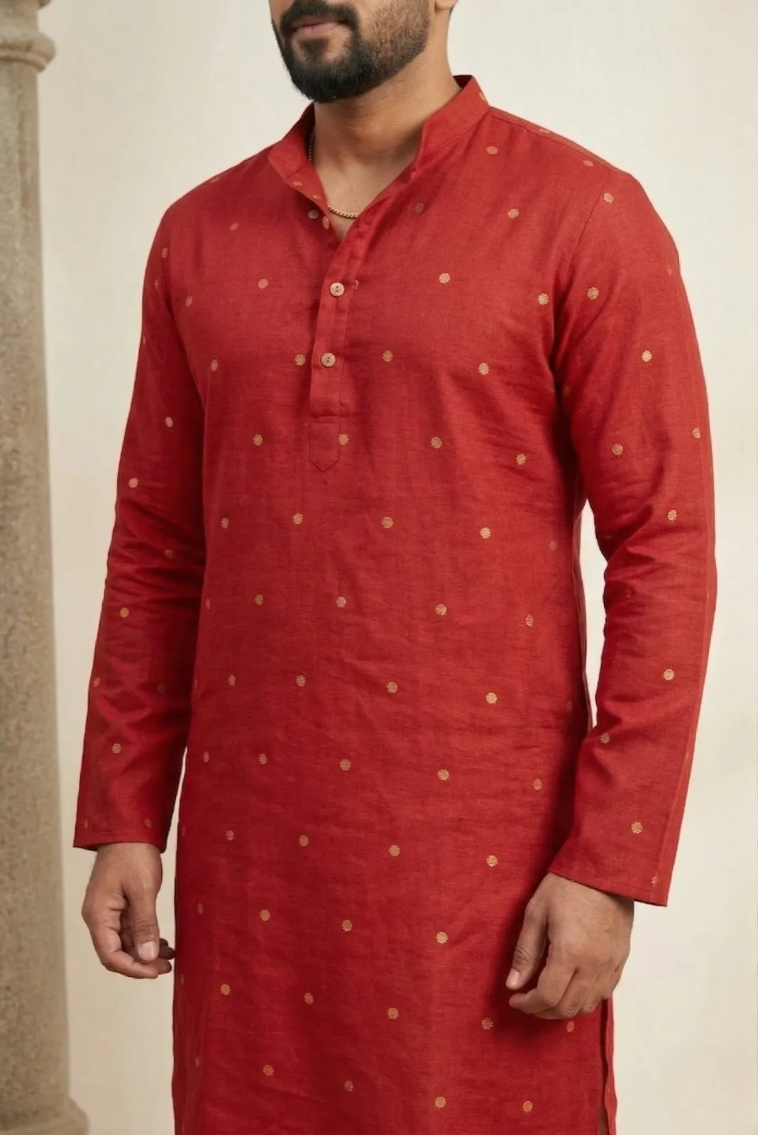 Red Kurta for Mens