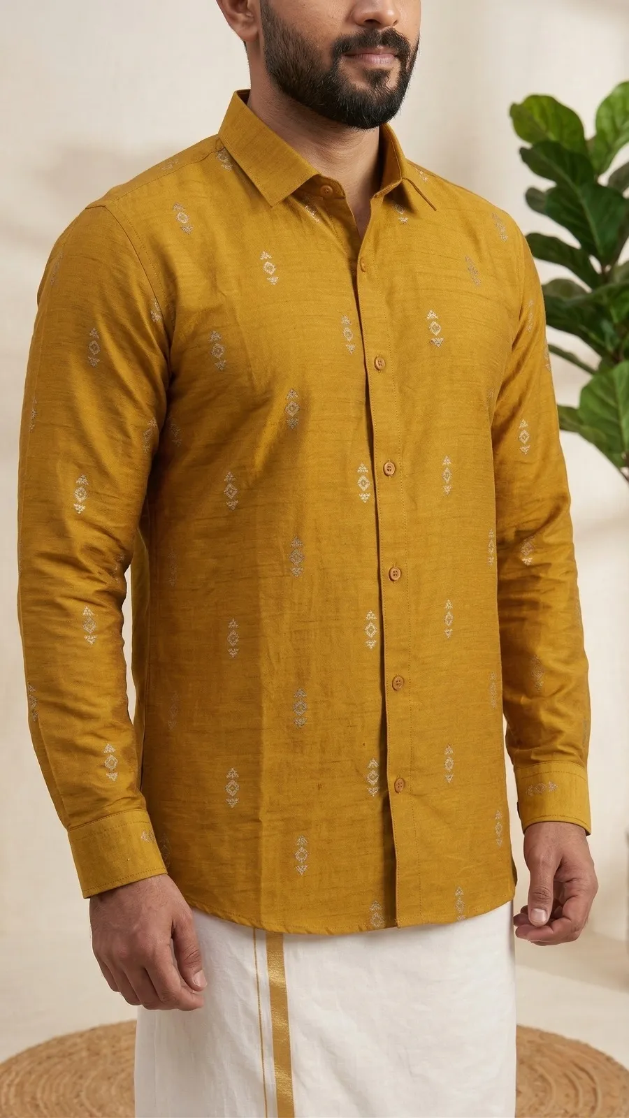 Mustard Yellow Shirt for Mens