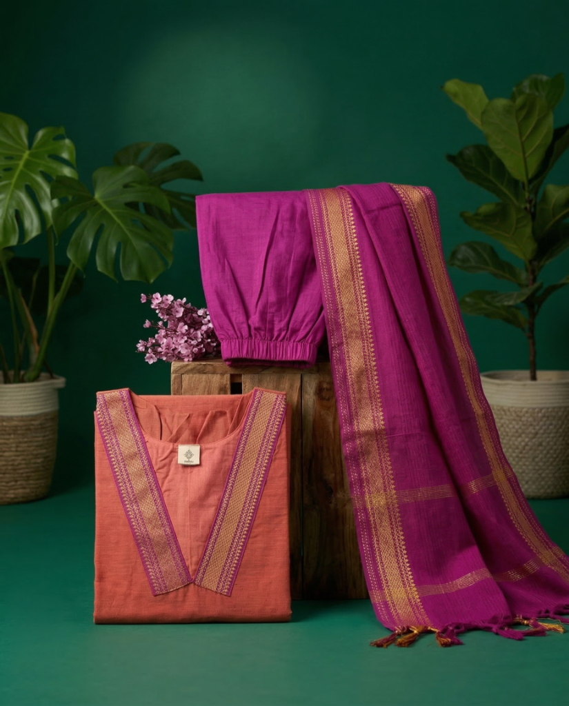 Rust Orange kurta set