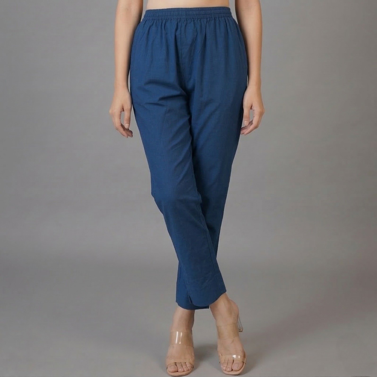 Blue Cotton Pant